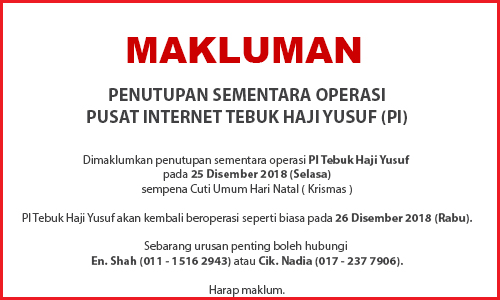 NOTIS PENUTUPAN PI Krismas