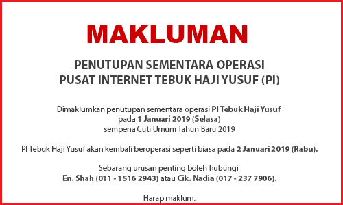 NOTIS PENUTUPAN PI tahun baru