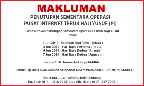 NOTIS PENUTUPAN PI raya
